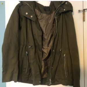 Military green rain jacket/ utility jacket